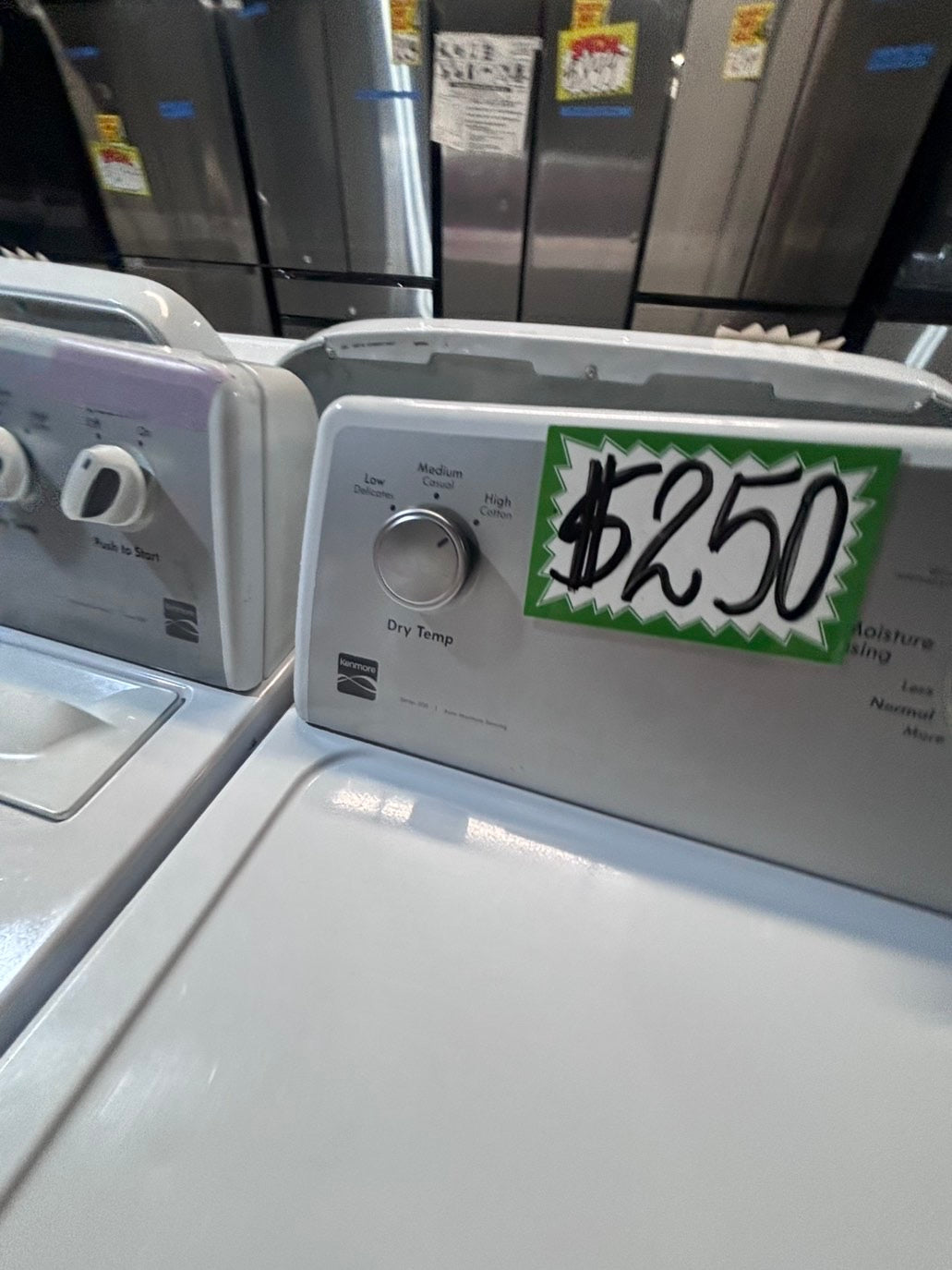 >kenmore  29” large capacity electric dryer 220v side by side used-refurbished #KDE545PB