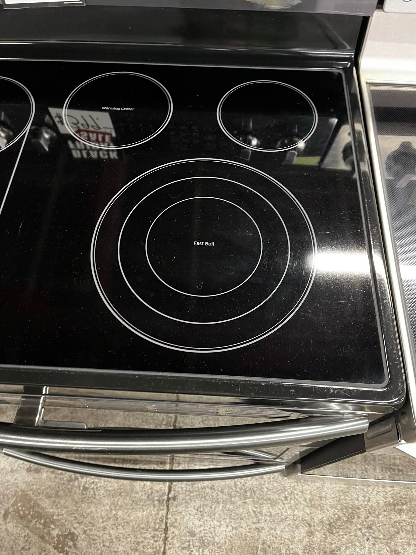 🎉 BLACK FRIDAY ⚡️ Samsung  glass top electric range double oven 220v 5 burner warm zone black stainless steel fast boil convection bake roast DEHYDRATE self clean 30" #RE8936CB