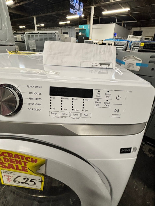 Samsung -new scratch and dent  open box 📦 front load stackable or side by side washer white  27" #SFW667B