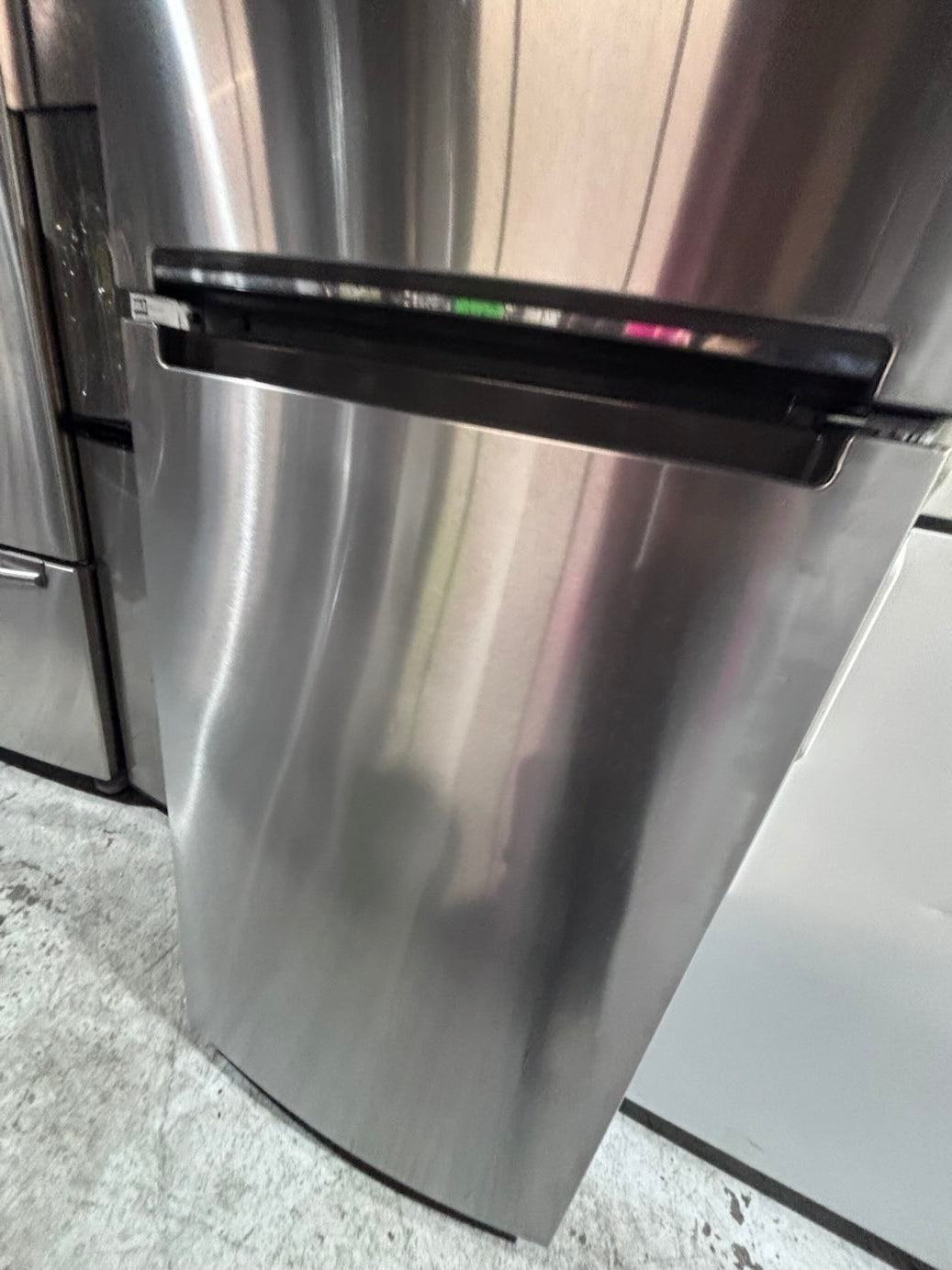 >*28” whirlpool top freezer fridge stainless steel  used-refurbished #FFQX4ZB