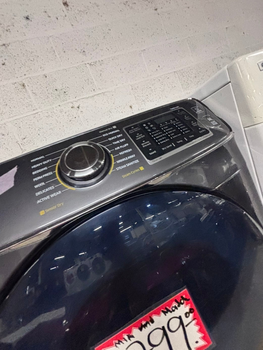 >*Mix & match Samsung dark gray  washer & gas dryer set front load stackable or side by side  27” in used Gas  -Refurbished #SGA64WB