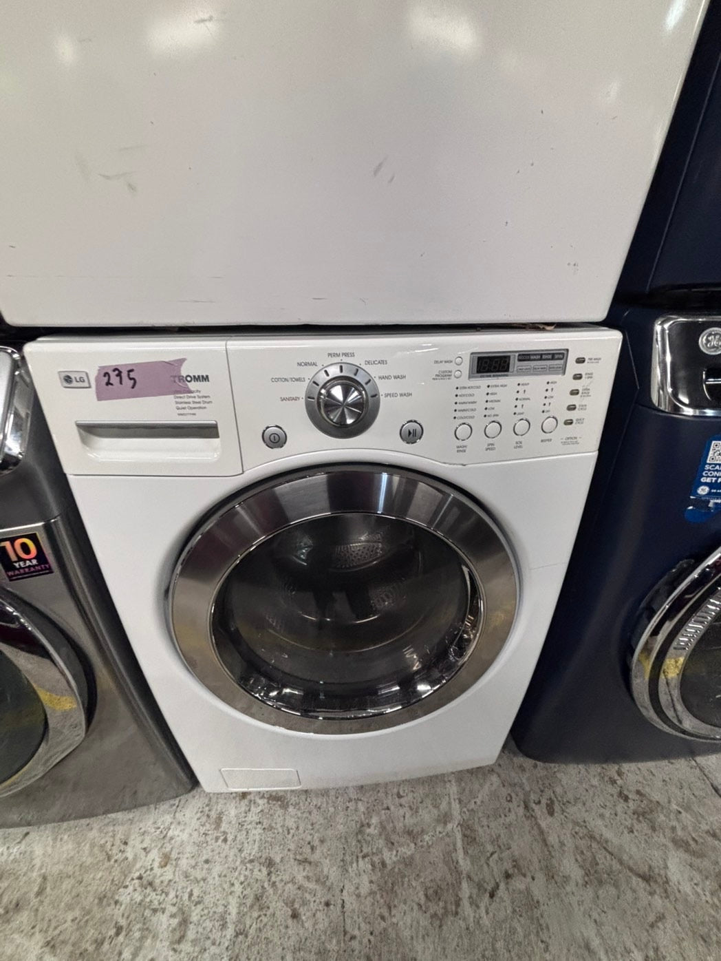 >*LG washer & dryer set electric 220v front load stackable or side by side - sensor dry in white #WDAZ6BSET