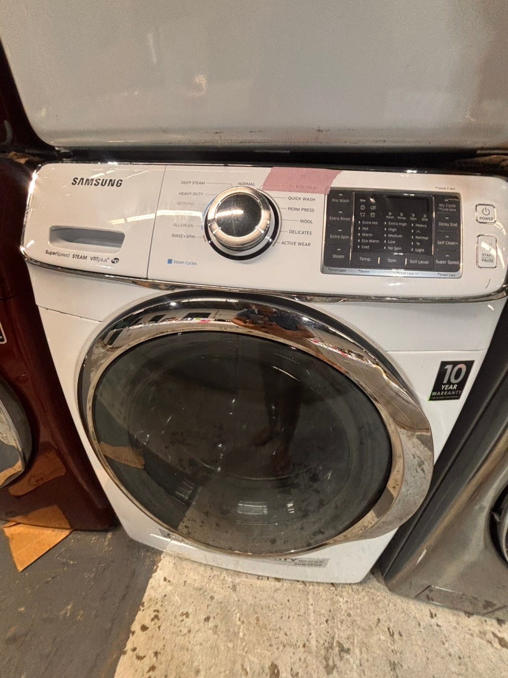 >*Samsung steam washer 4.5 cu ft & dryer 7.5 cu ft set electric steam 220v front load stackable or side by side - sensor dry white color   #WD658SET