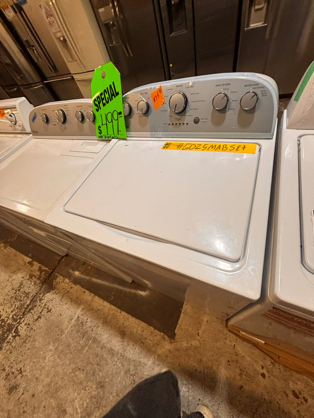 }}whirlpool top load washer with removable agitator large capacity & electric dryer 220v  set top load side by side used , refurbished working 💯  with warranty #TS741YB