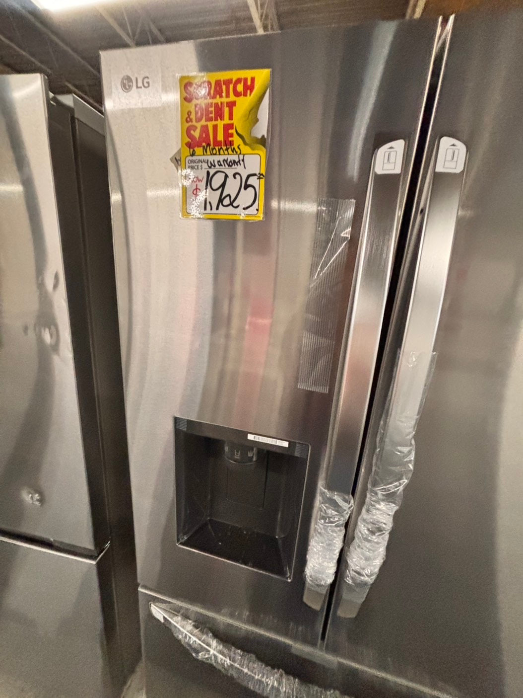 >special🎈LG New open box 📦 Refrigerator with ice maker & water dispenser - Stainless Steel #RFLG14DB