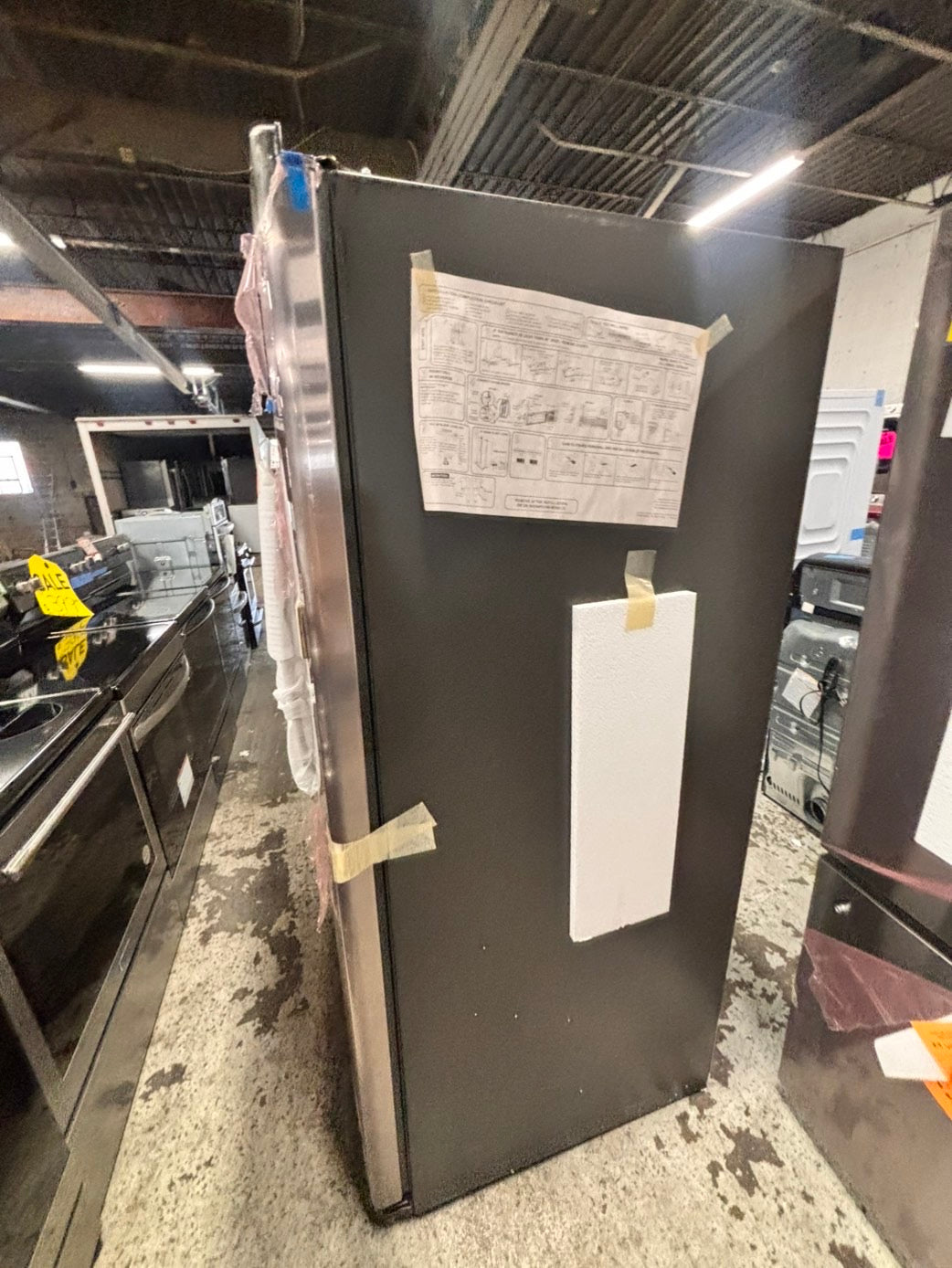 >New open Box 📦 GE 36”Side by Side Refrigerator stainless steel w/ice water dispenser  - #RSGR36LB