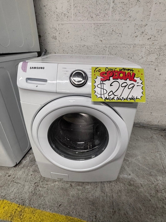 >special💥Samsung white washer 4.5cu. ft. Large capacity, 27” stackable or side by side  used-refurbished         #SW99SB