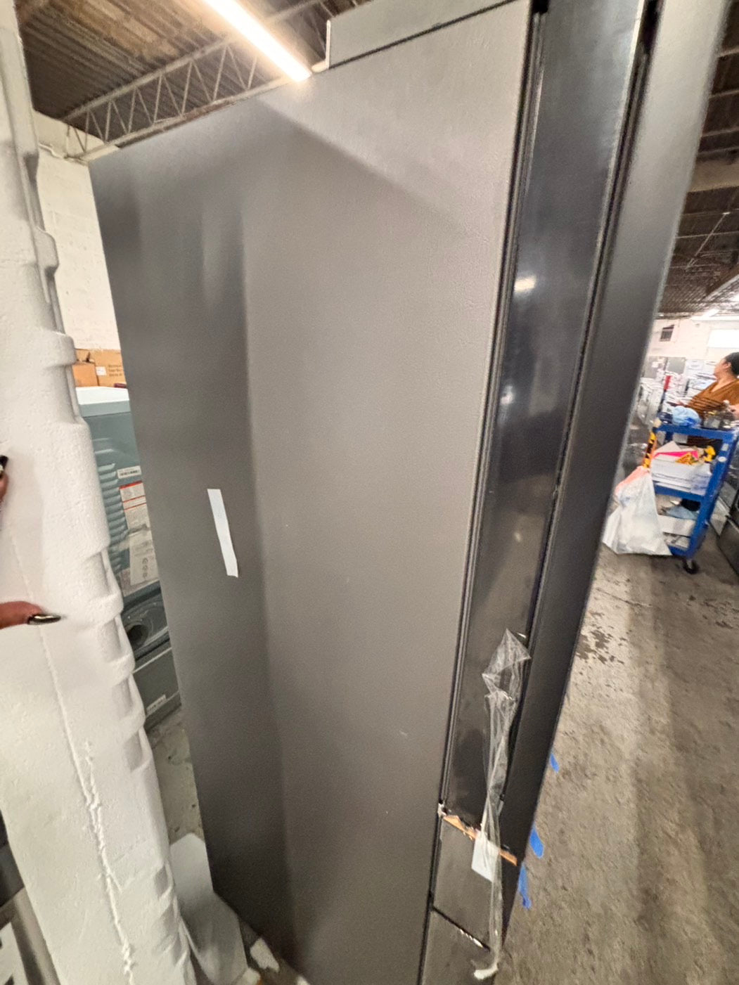 >special🎈New open box 📦 Samsung - Bespoke 23 cu. ft. Counter Depth 4-Door French Door Refrigerator with AI Family Hub+ - Charcoal Glass  & Black/Charcoal #RRSAG41B