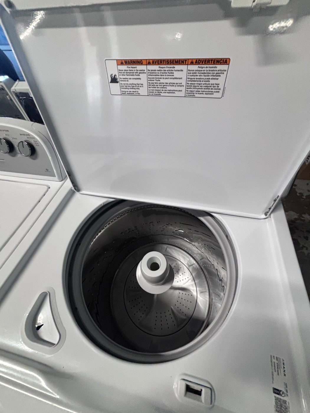 >maytag Top load washing machine large capacity w agitator Drum stainless steel 27" used-Refurbished #ASD5BL