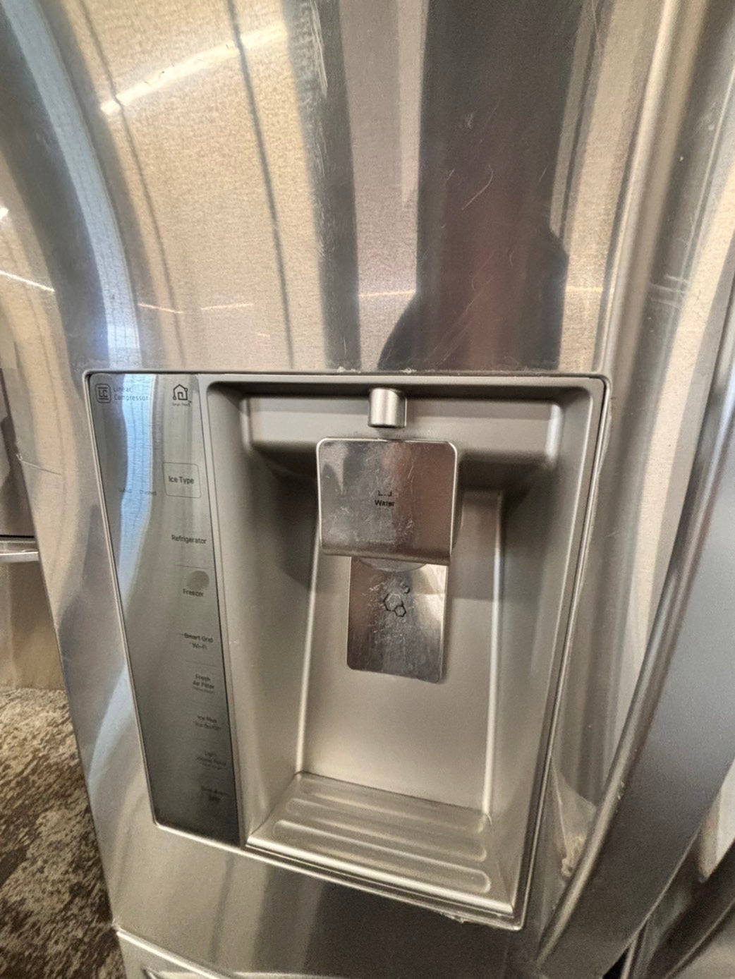 >LG door-in door French Door Refrigerator Super-Capacity with ice maker & water dispenser ,with  used-refurbished #LG30PASB