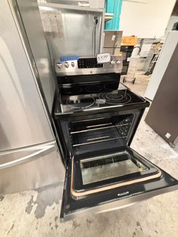 >special combo 2pc. Kenmore French door Refrigerator 36” stainless steel with water dispenser & ice maker & electric stove 5 burners & both same brand #RFXV421B