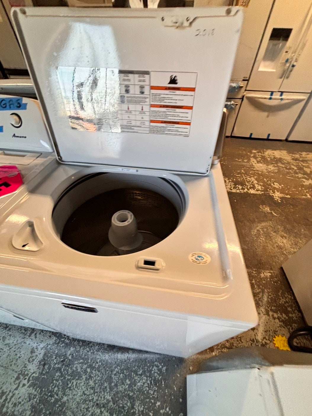 >maytag top load dryer side by side electric 220v large capacity & top load washing machine stainless steel drum with agitator used-Refurbished
#ASD56GBSET