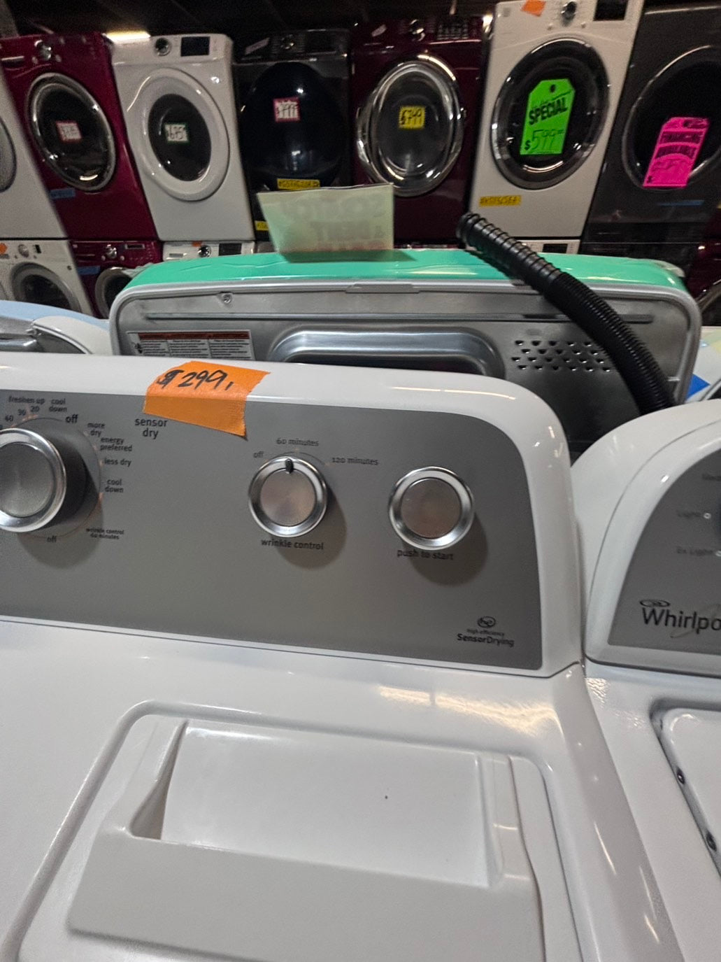 }maytag 29” extra large capacity side x side large capacity electric 220v dryer  in white 29”Refurbished #KDH681B