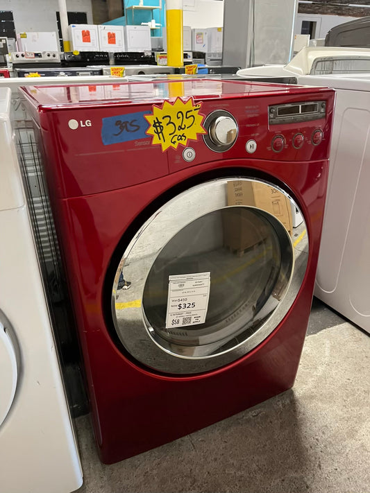 LG  front load stackable GAS dryer in red  27" #ED423GB