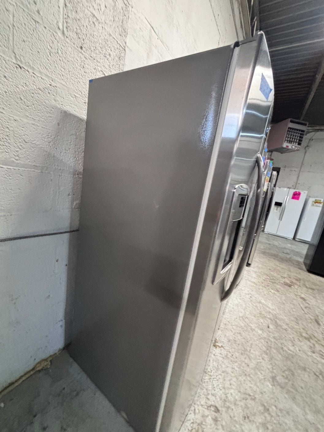 >*36” x 69h GE side by side Refrigerator and freezer stainless steel w/ice water dispenser 36” #SBS36ZB