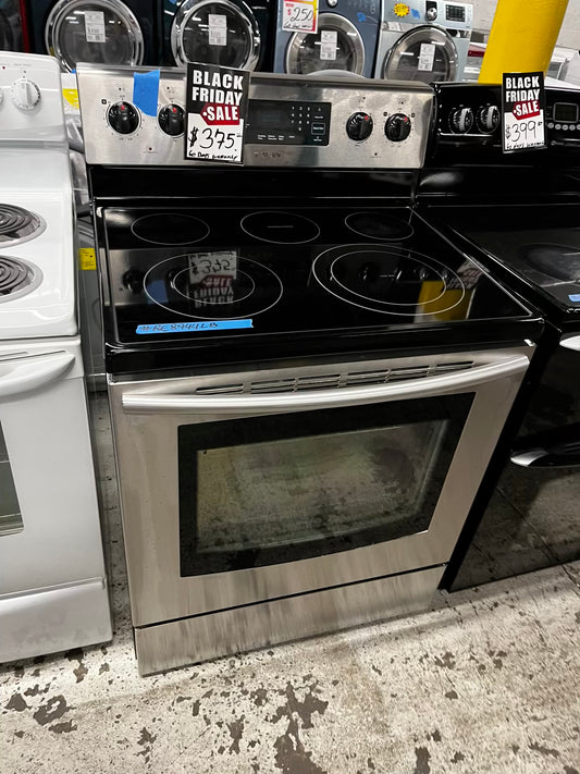 🎉 BLACK FRIDAY ⚡️ Samsung glass top electric range 220v 5 burner warm zone Refurbished stainless steel convection bake Broil roast self clean fast boil 30" #RE8944LB