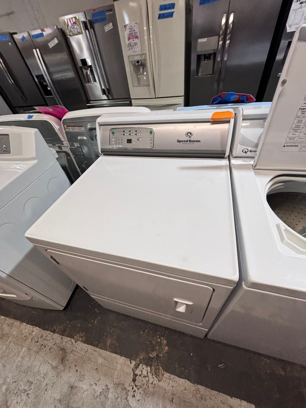 }speed queen top load washer large capacity with agitator & electric dryer 220v  set top load side by side used, refurbished      #SZA6TOB