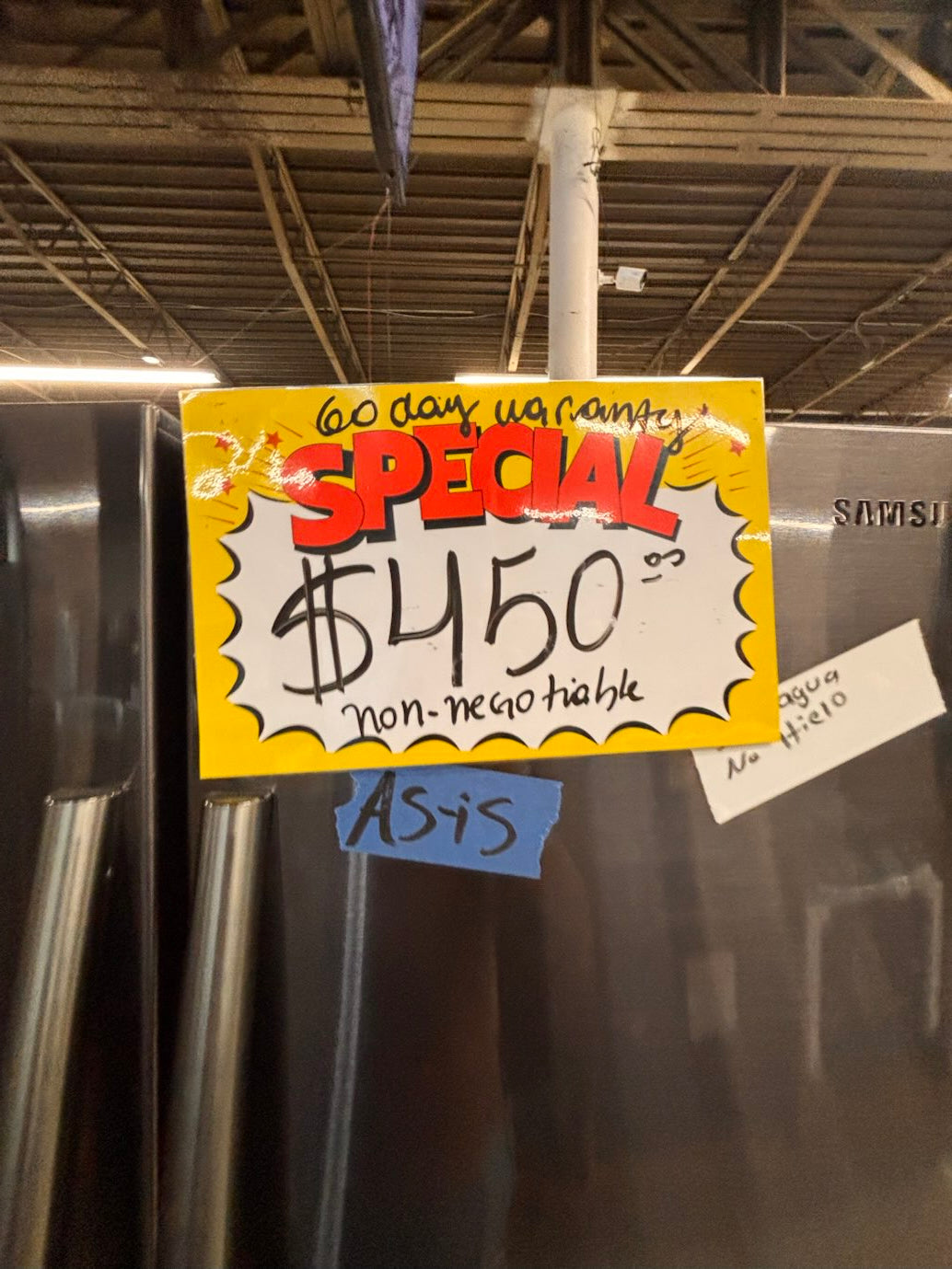 }} SALE 🔥36”Samsung French doors  fridge  stainless steel ((ice maker  doesn’t work) only water works , , doesn’t affect on the others functions. #FDSB13WB