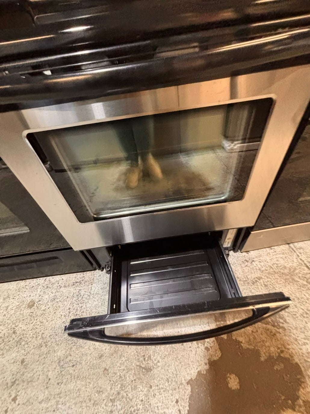 }} Frigidaire electric 220v glass top range bake Broil roast self clean oven stainless steel working 💯  with warranty ! 30" used-Refurbished #ESFT401B