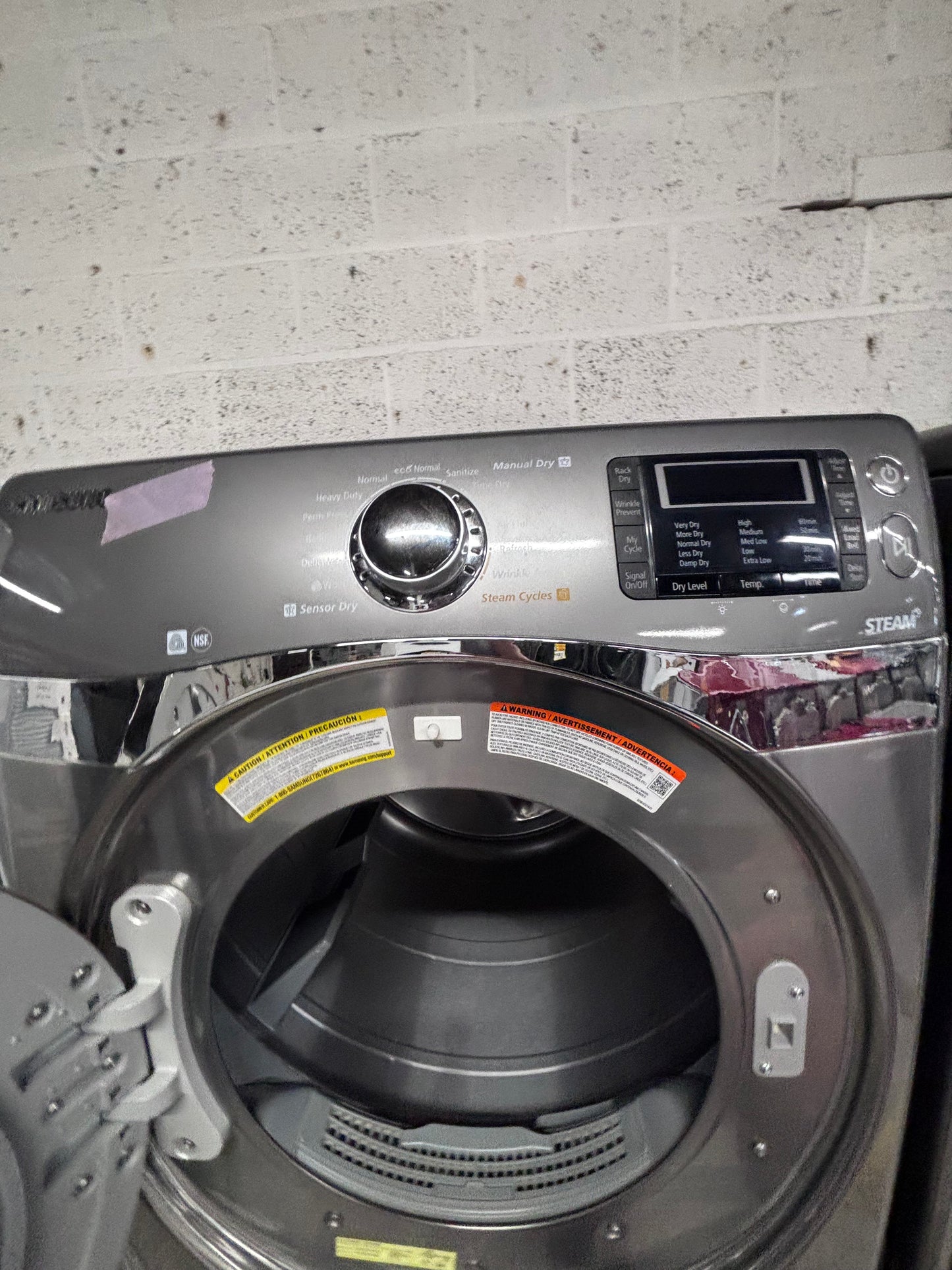 >>Samsung gray washer 4.5cu. ft. Large capacity, & electric dryer set in great condition 27” stackable or side by side  used-refurbished  #SFL19TB