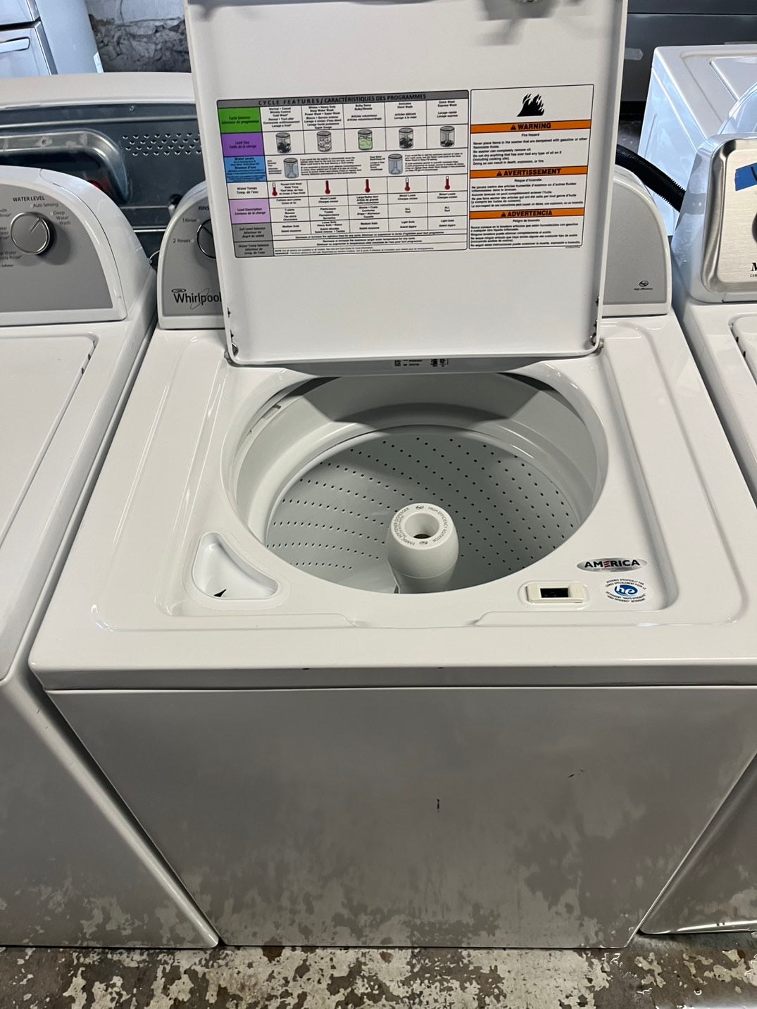 Whirlpool Top load washing machine w agitator 27" used-Refurbished #WHPT26B