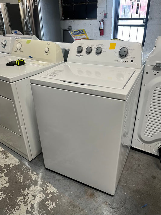 Whirlpool 27 Top load washer white with/ agitator stainless steel Drum #W320AB