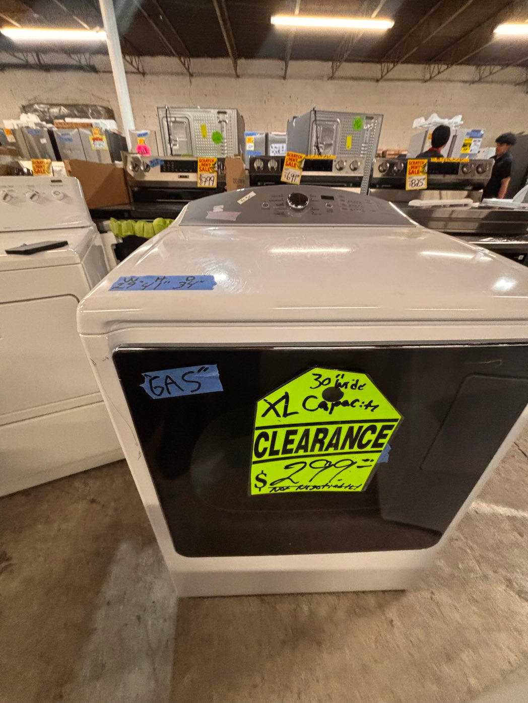 }}Kenmore 29” x 41” x 34”depth large capacity gas  dryer 110v side by side used-refurbished #GDDY1AB