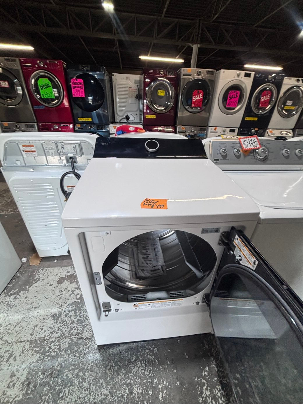 } LG top load side x side extra large capacity electric 220v dryer   27” used like new -Refurbished working 💯  with warranty #EDLG05B