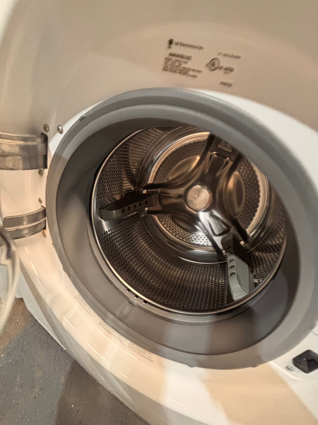 >* special🎉LG washer & dryer set electric 220v front load stackable or side by side - sensor dry in white  #WDAZ6SET