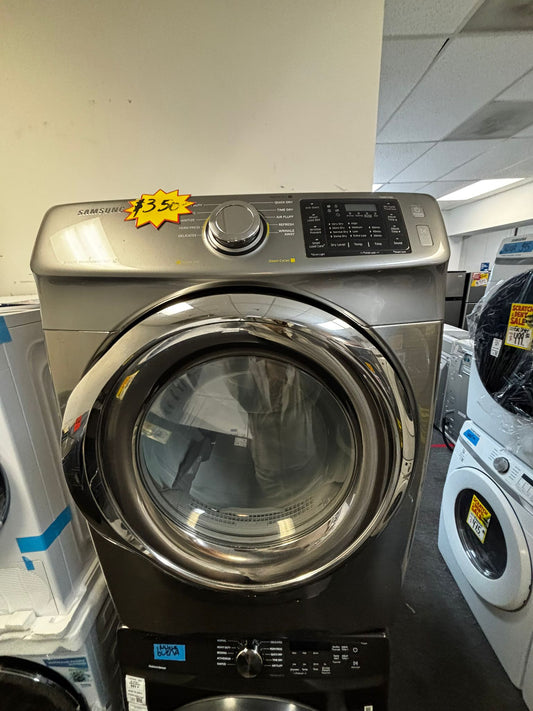 - Samsung steam electric 220v dryer front load stainless steel large capacity  27" #ED396VL .