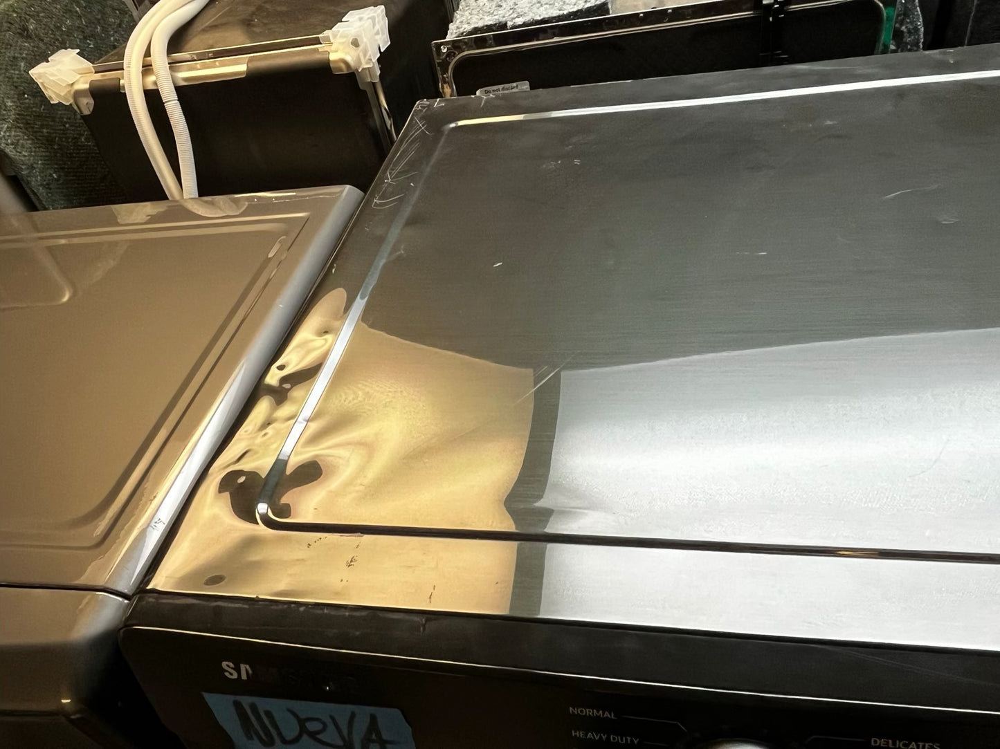 ~ ⚡️ Black Friday 🎉 New Open Box 📦 Scratch & Dent Samsung 4.5 cu. ft. High-Efficiency Front Load Washer in Brushed Black with Self-Clean+ & 7.5 cu. ft. Vented Stackable Electric Dryer in Brushed Black with Sensor Dry | Stock Number #WD6392SL