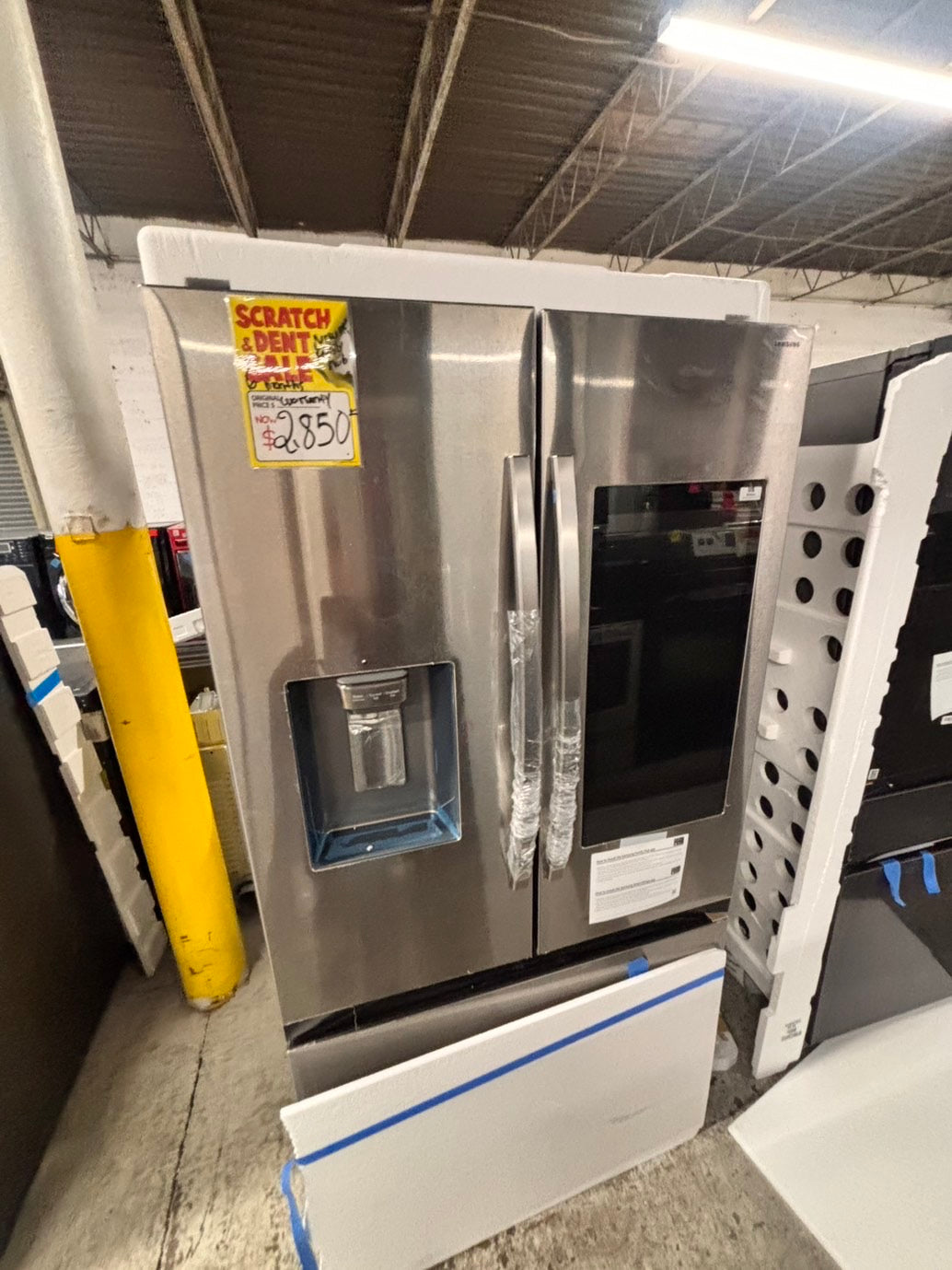 >special🎈new open box Samsung family hub 27cu.ft Standard Depth 3-Door French Door Refrigerator in Stainless Steel 
#RFHUHZ4B 36” in