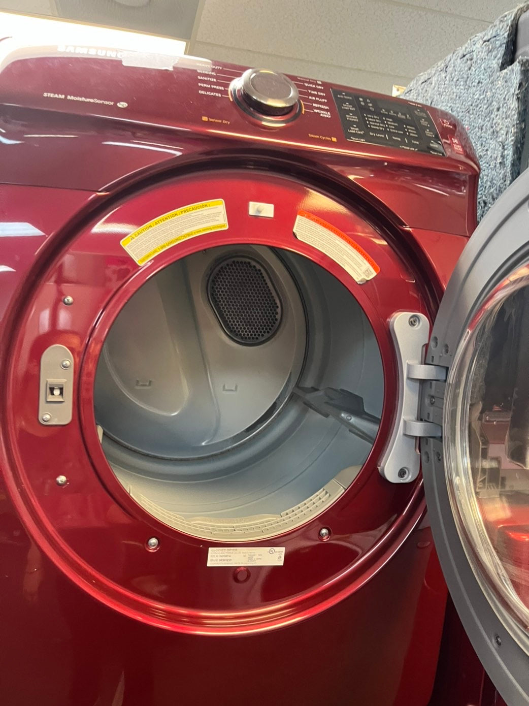 =•steam ENERGY STAR Samsung washer 4.5 cu ft & dryer 7.5 cu ft set electric steam 220v front load stackable or side by side - sensor dry ,burgundy color #BGCBAL3SET