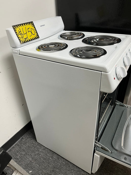 Hotpoint electric range coil white with broil 20” #ERHPTL