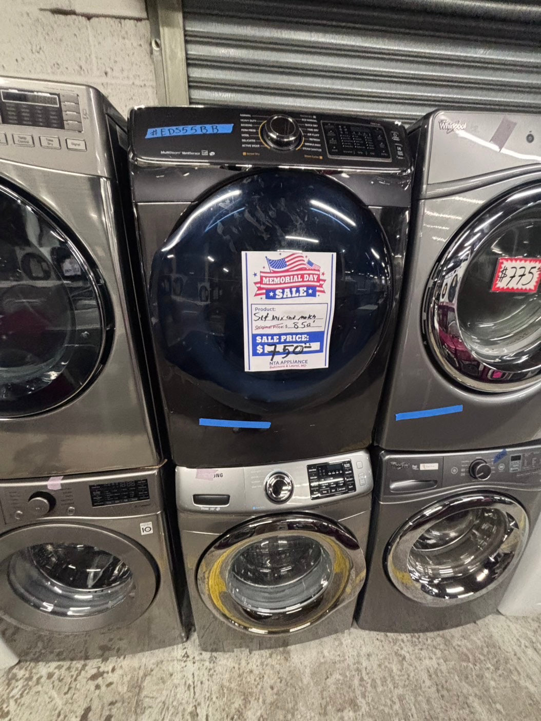 >>special Memorial Day🔥 mix & match Samsung gray washer 4.5cu. ft. Large capacity, & electric dryer set in great condition 27” stackable or side by side  used-refurbished  #SFL10BSET