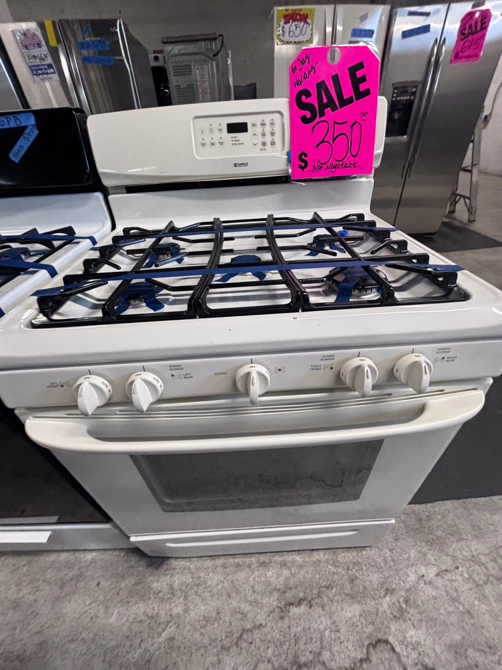 >*special🔥kenmore Gas range 5 burner  bake ,broil Hi/Lo self clean in used-Refurbished 30” #KGBG664B