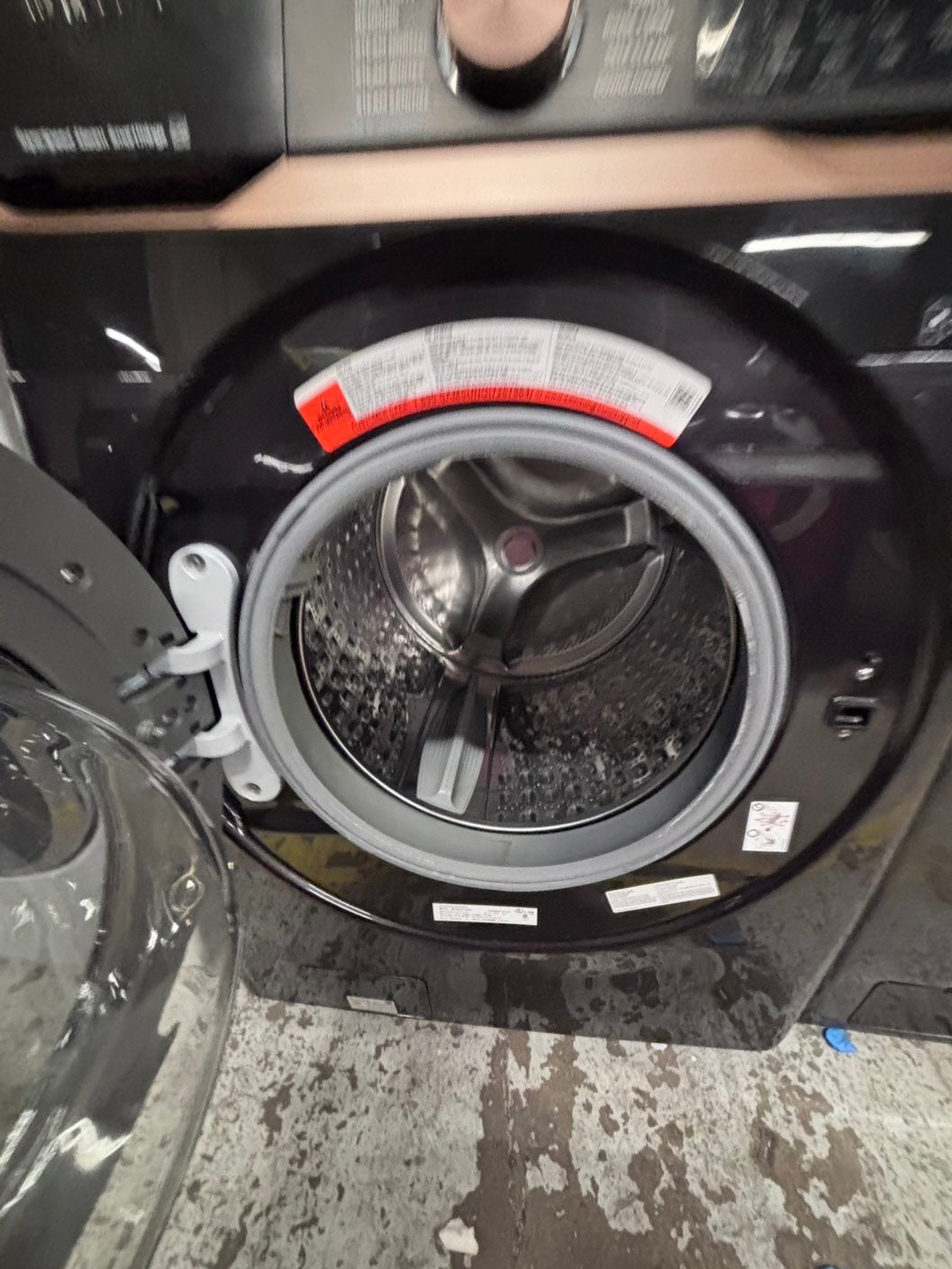 >samsung  front load washer 4.5 cu ft & dryer 7.5 cu ft set electric 220v front load stackable or side by side - sensor dry He in gray   #WDGY6B