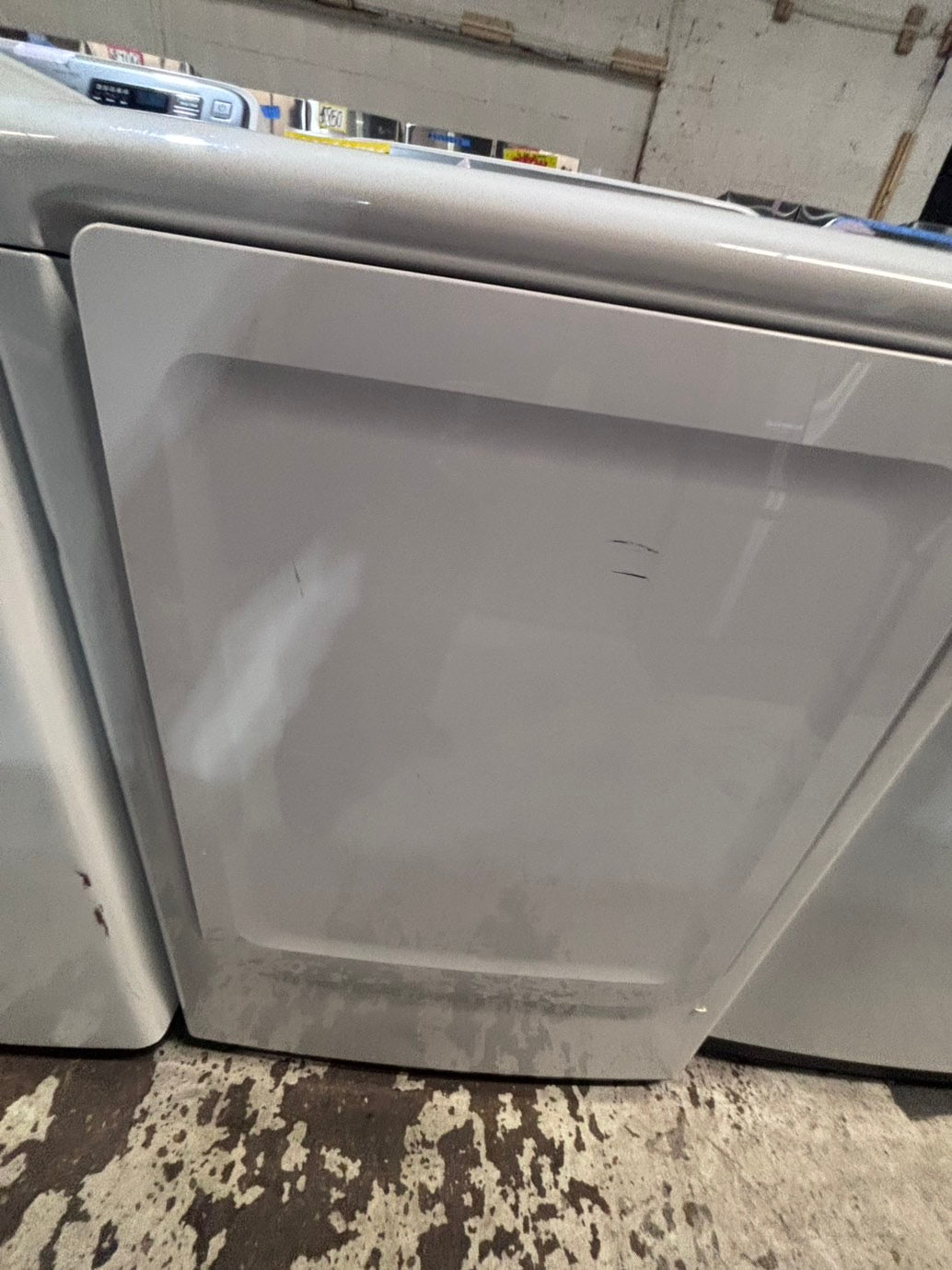 >*samsung white  top top load washer large capacity & dryer set electric 220v side x side top load stainless steel drum white color used-refurbished #W5Z6YB