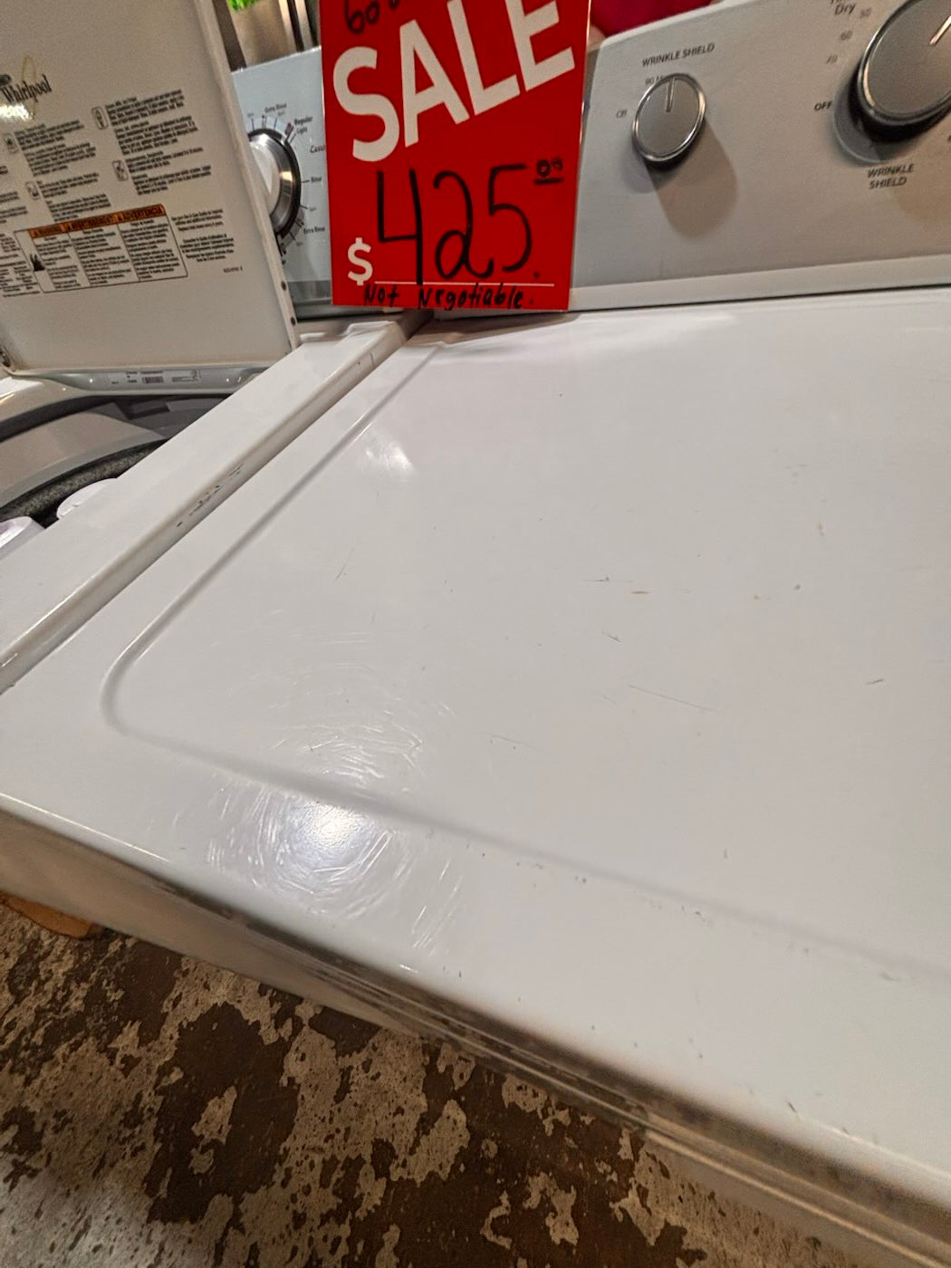 }}whirlpool top load washer with removable agitator large capacity & electric dryer 220v  set top load side by side used, refurbished working 💯  with warranty  #TSTR1YB