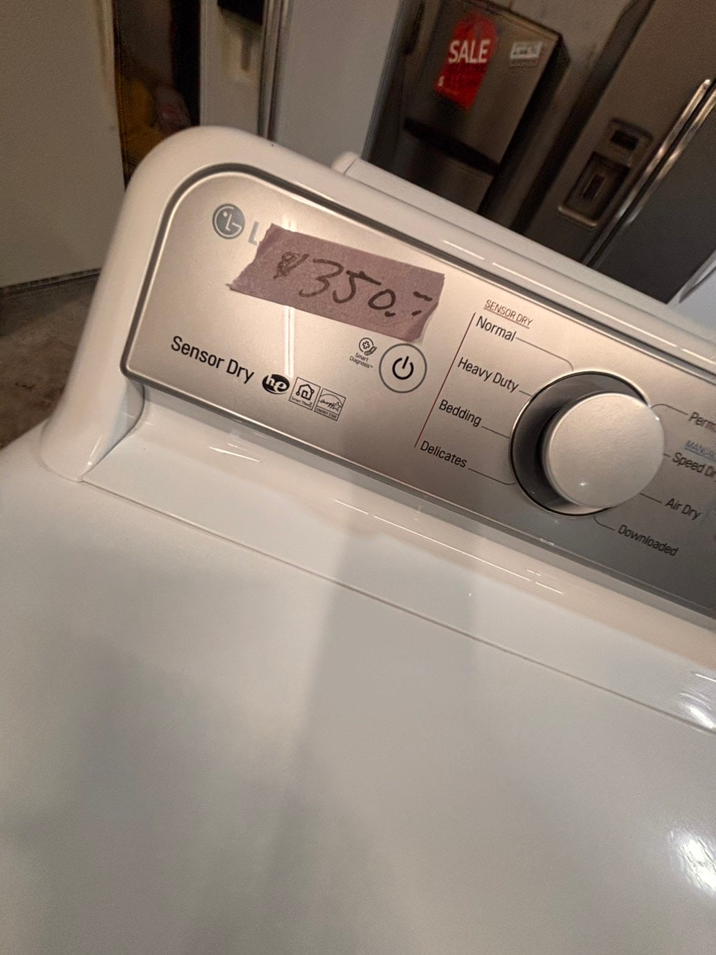 >*LG side x side extra large capacity electric 220v dryer   27” used -Refurbished #DELE65B