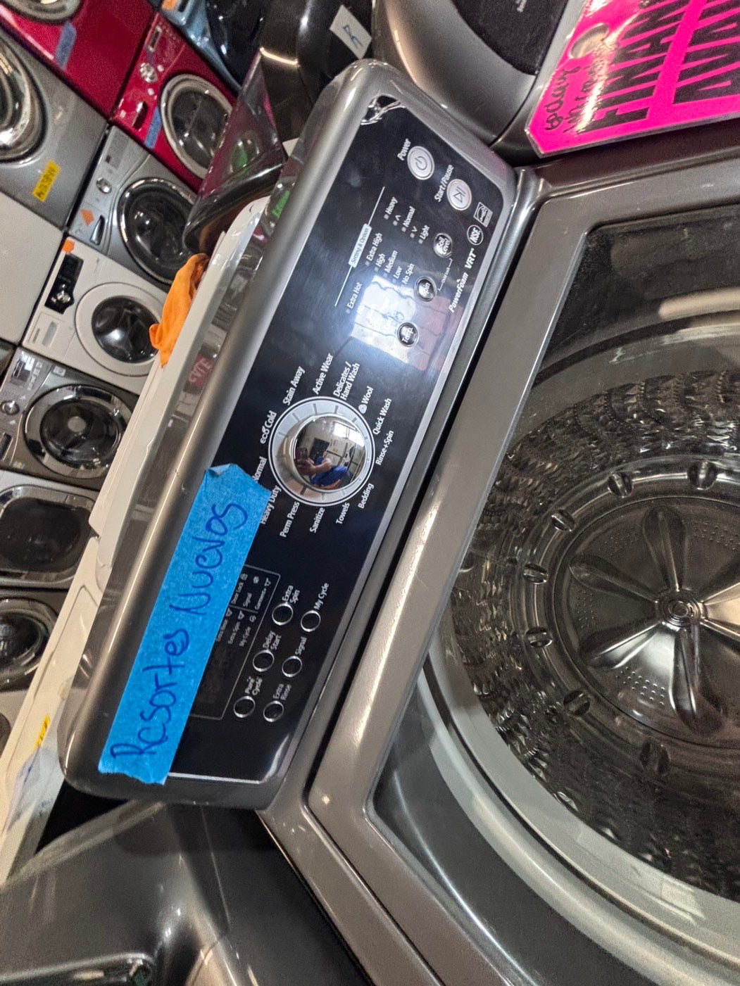 } Samsung dark gray color , Top load washer  Large capacity stainless steel Drum working 💯  with warranty ! used,refurbished #SAYZ912B