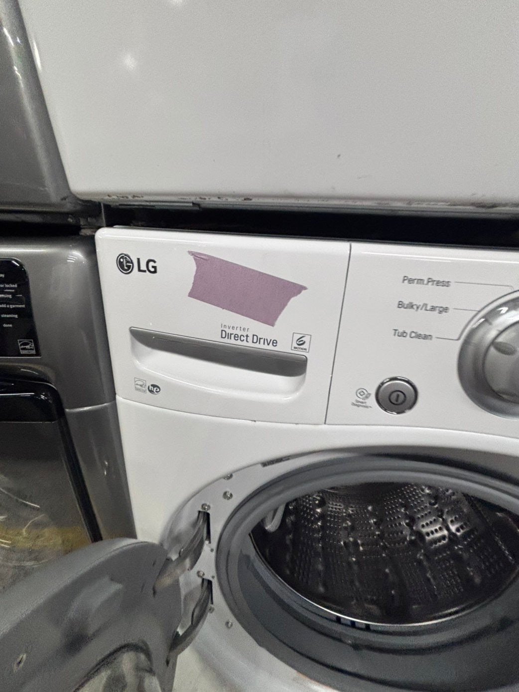 >*LG washer & dryer set electric 220v front load stackable or side by side - sensor dry in white #WLS11D6B