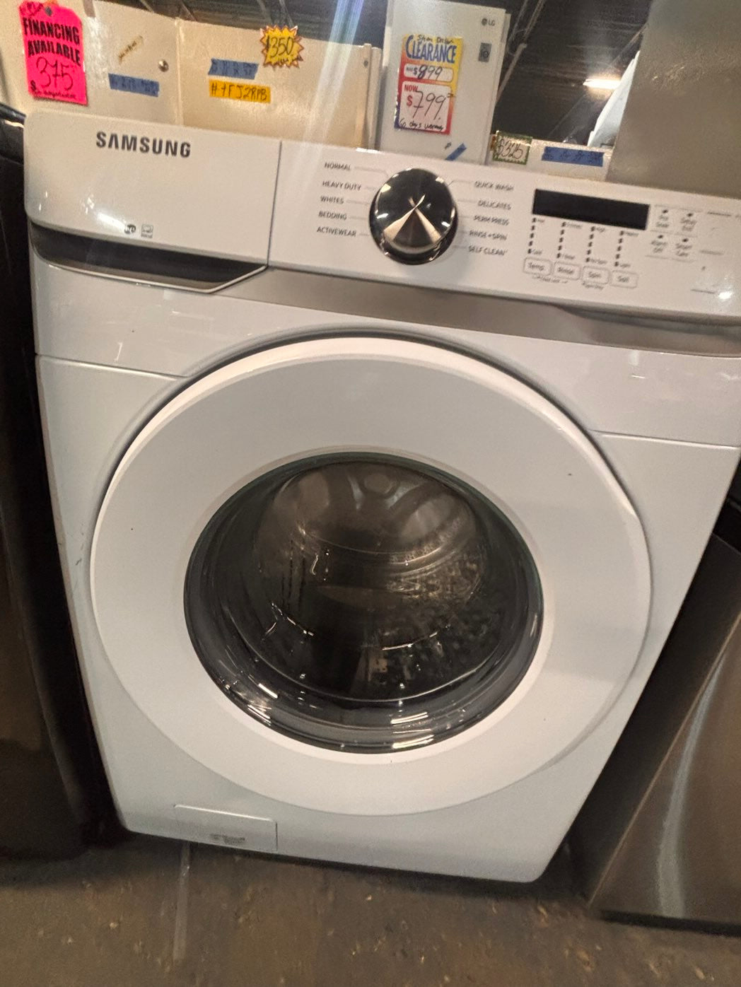 } SAMSUNG front load washer large capacity - in white  color working 💯  with warranty #WRW14TB