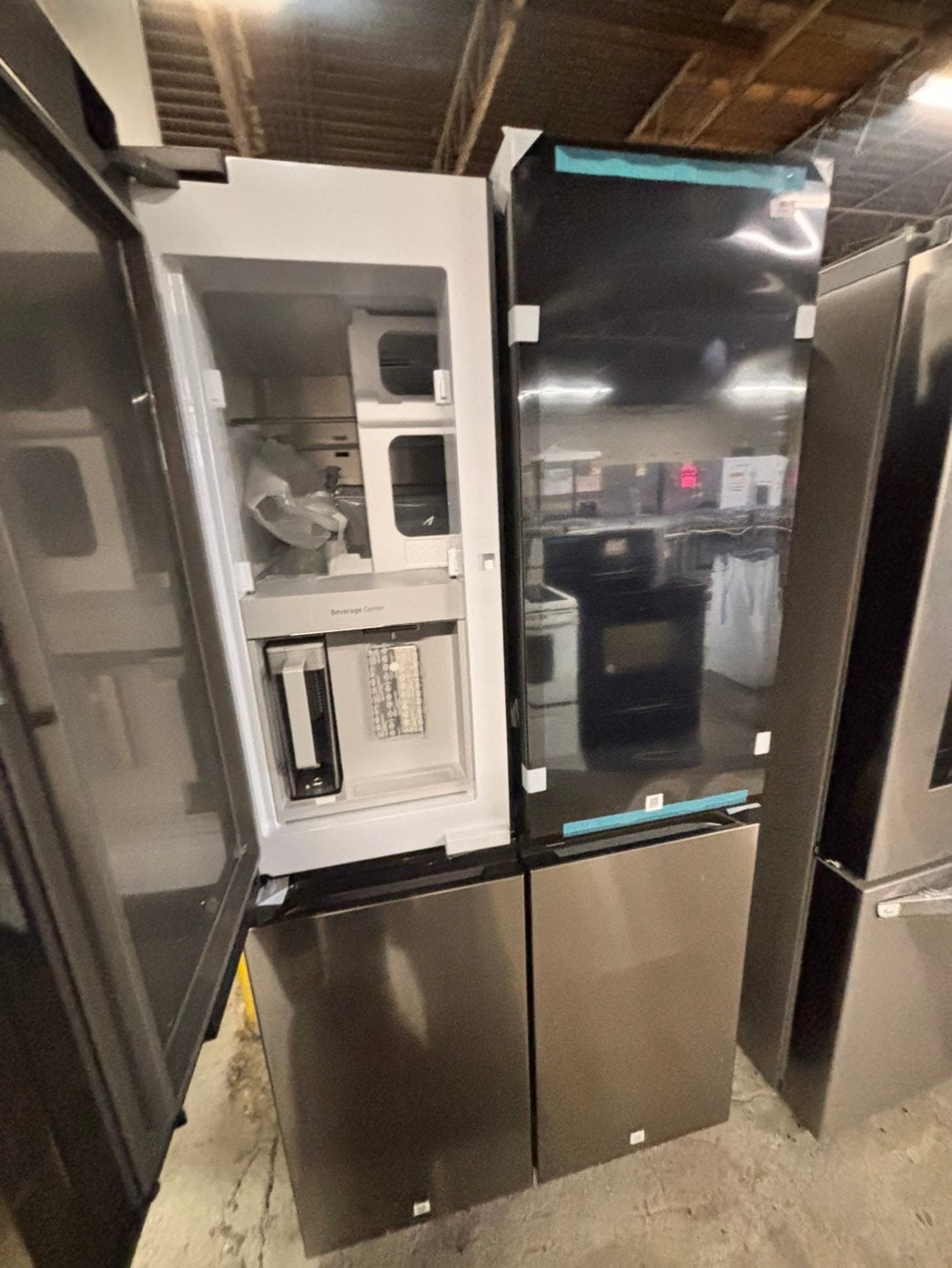 > New open box Samsung family hub 4-doors 📦 Refrigerator with ice maker & water dispenser - Stainless Steel #RZ29DFB