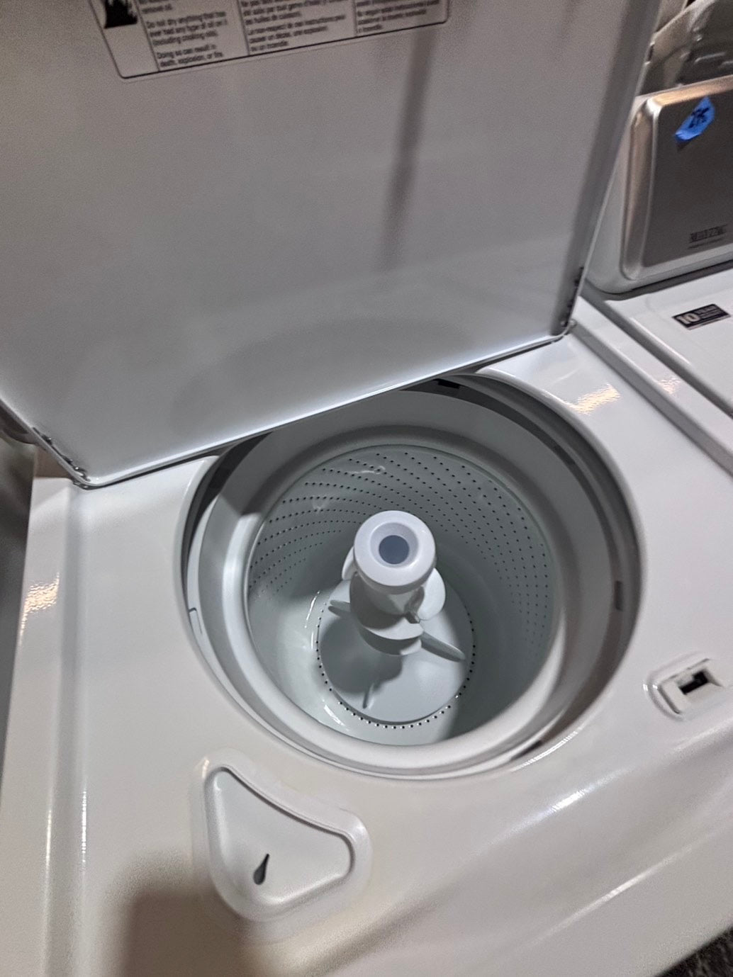 >*maytag  top load washer large capacity with removable agitator  & electric dryer 220v  set top load side by side #AAT3YB