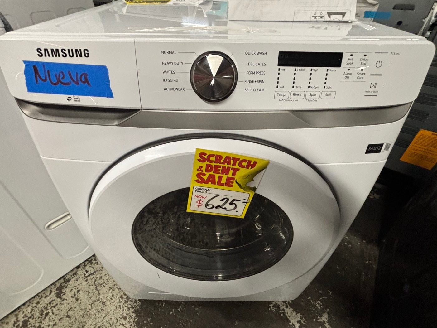 Samsung -new scratch and dent  open box 📦 front load stackable or side by side washer white  27" #SFW667B