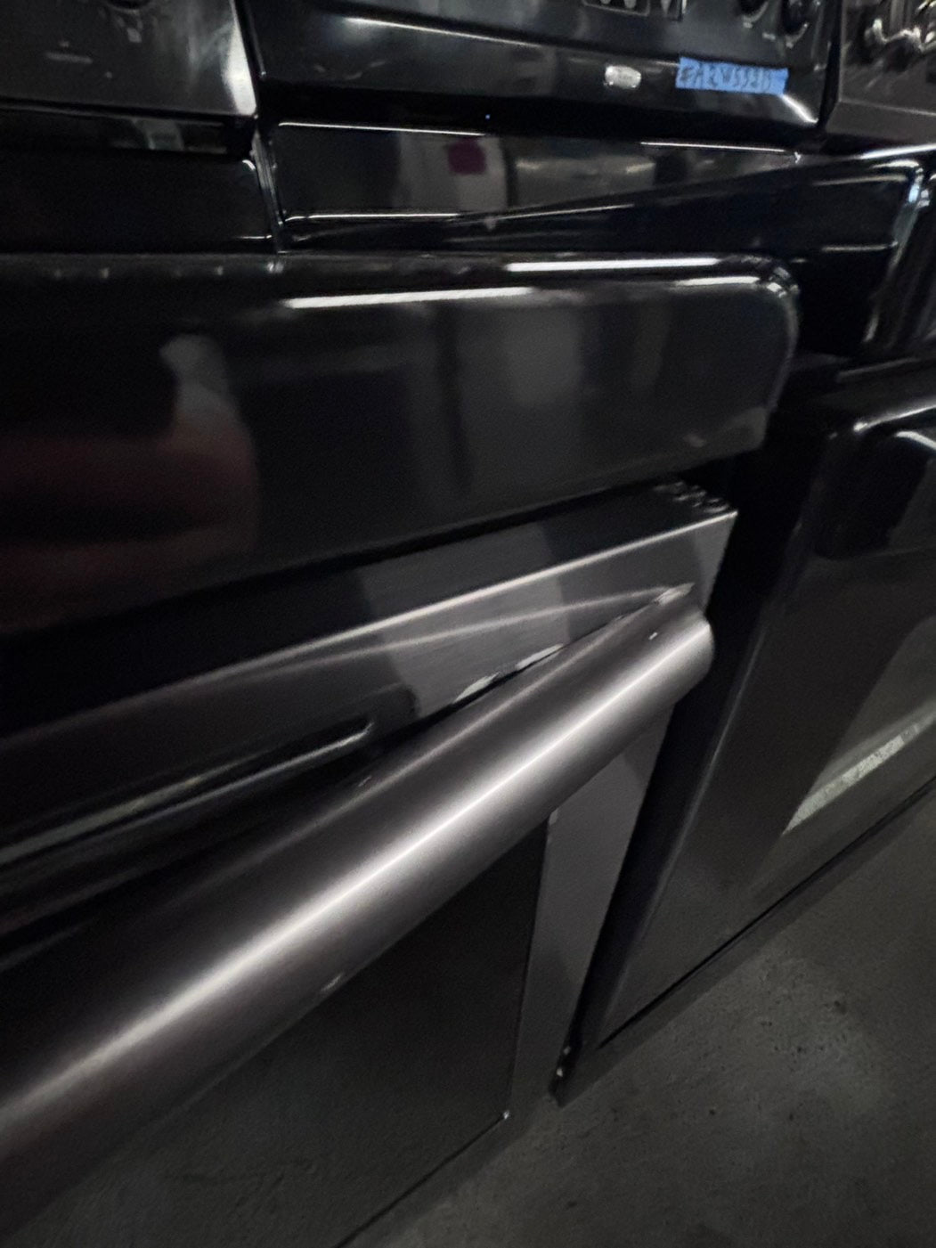 >Samsung  electric 220v glass top  range 5 burner flex duo oven used -Refurbished convection bake Broil self clean black stainless steel 30" #ESS61B