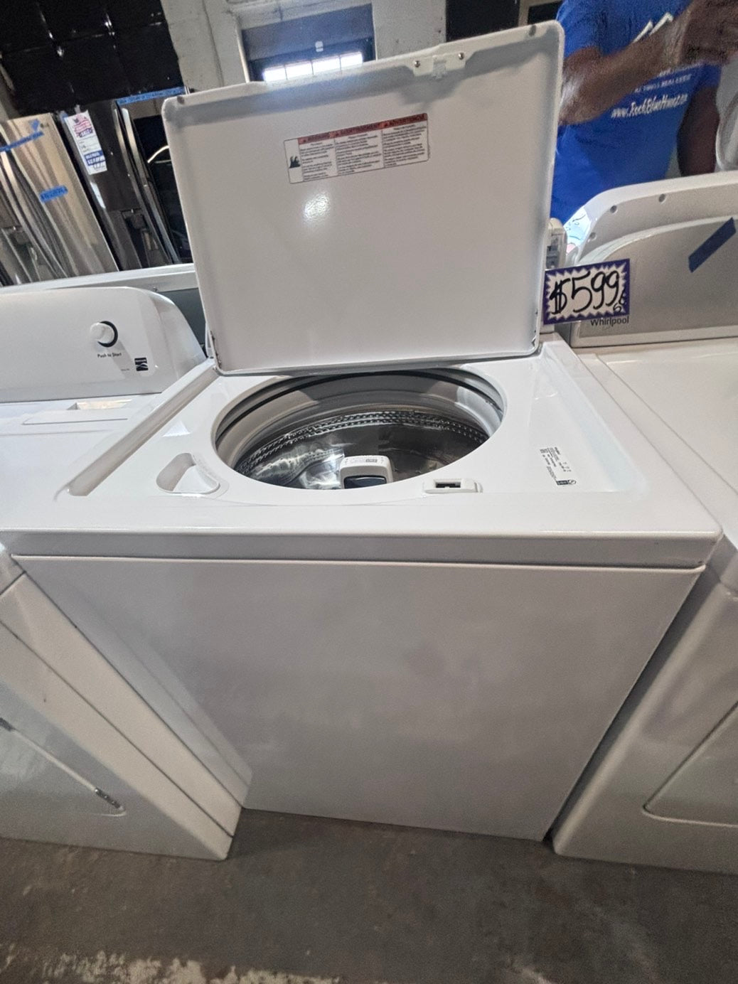 >>whirlpool top load washer large capacity with removable agitator  & electric dryer 220v  set top load side by side #MSR22YB
