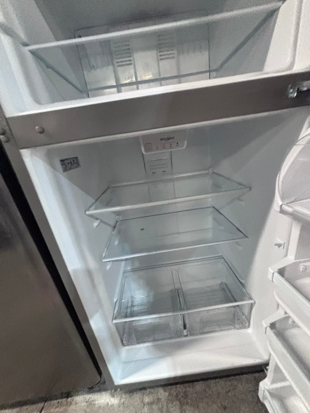 >*Whirlpool top freezer refrigerator stainless steel used-refurbished 30" #RP6W19B