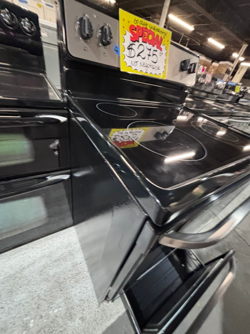 >> special 🎈Frigidaire Glass Top electric stove  double oven bake broil 4 burner Self clean 30” stainless steel used-Refurbished #FGEE2AB